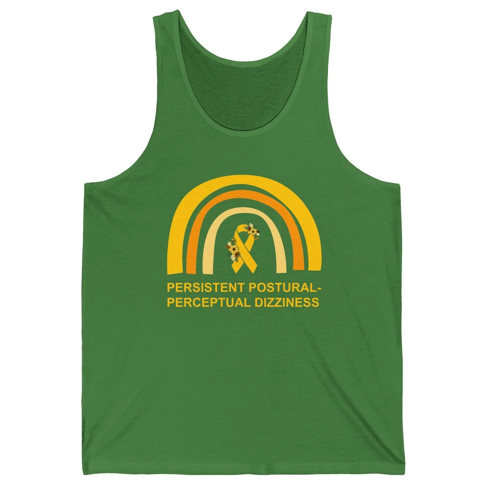 Persistent Postural-perceptual Dizziness PPPD Yellow Rainbow Unisex Jersey Tank