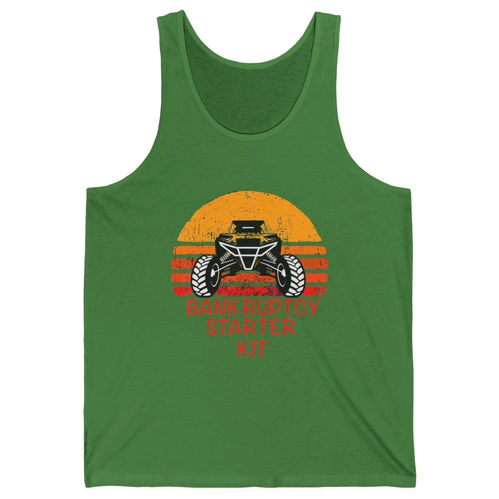 Retro Bankruptcy Starter Kit Mud Ride UTV SXS Offroad Racer Unisex Jersey Tank