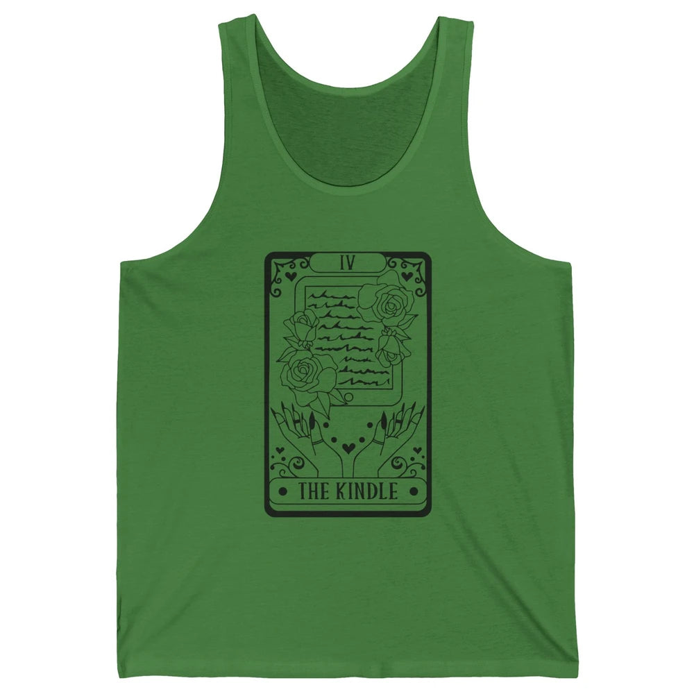 The Kindle Reader Tarot Card Halloween Kindle Book Lovers Unisex Jersey Tank