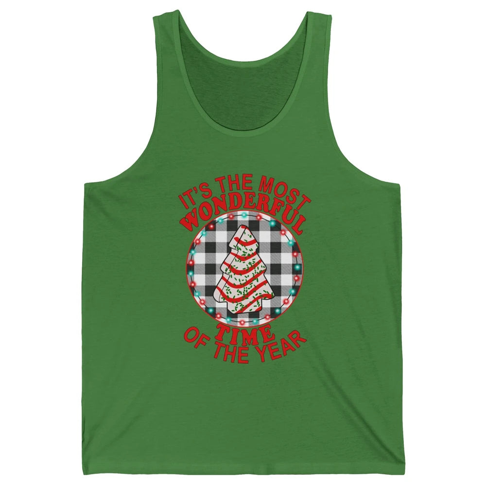 Funny Christmas Tree Cakes Most Wonderful Time Bakers Baking Unisex Jersey Tank