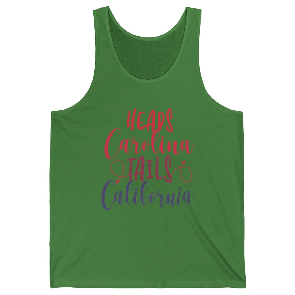 Heads Carolina Tail California Western Summer Beach Paradise Unisex Jersey Tank
