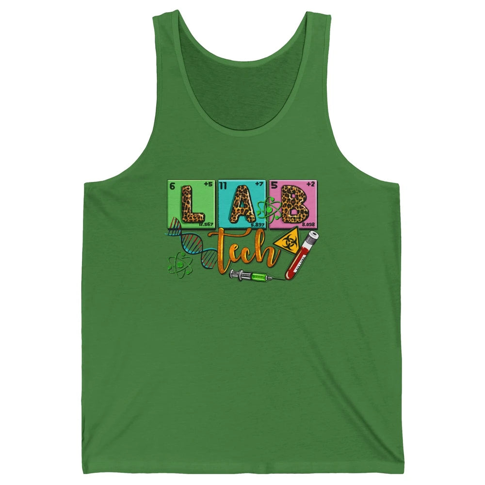 Peace Love Lab Tech Laboratory Technician Medical Lab Gift Unisex Jersey Tank