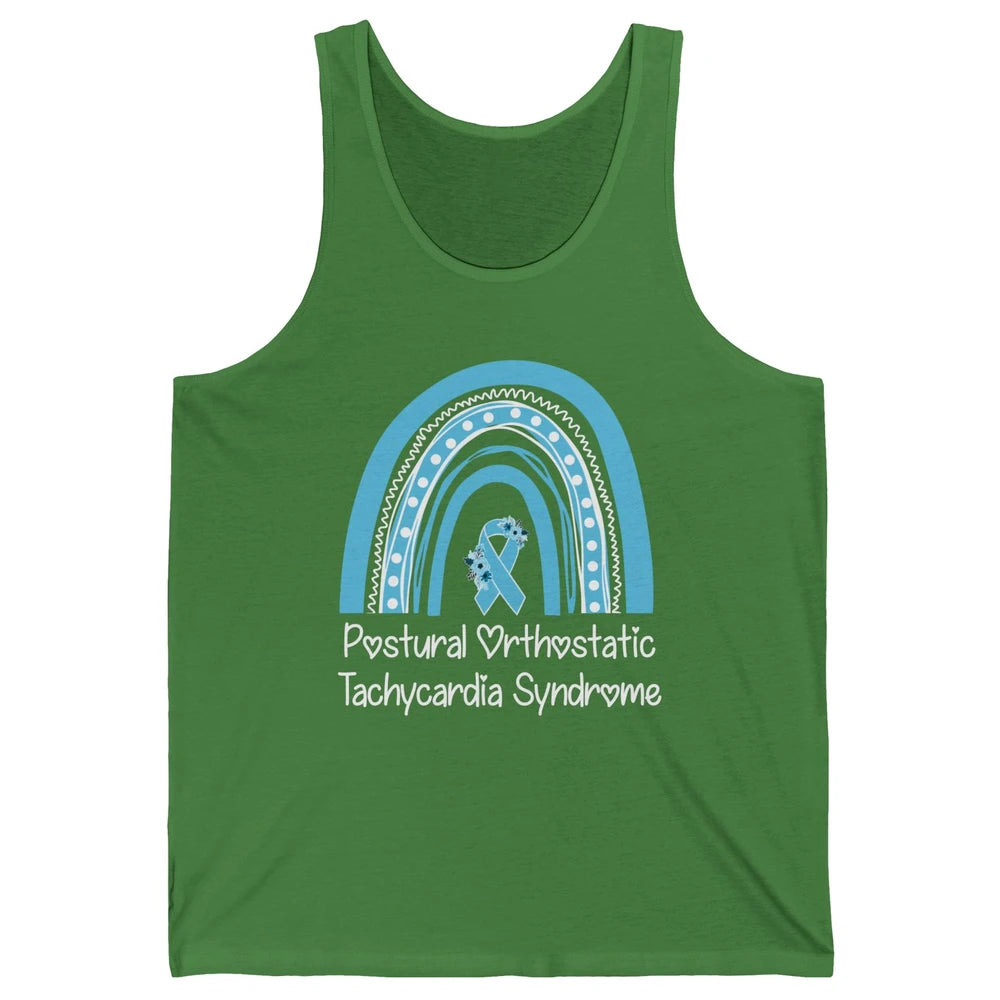 Postural Orthostatic Tachycardia Syndrome Turquoise Rainbow Unisex Jersey Tank