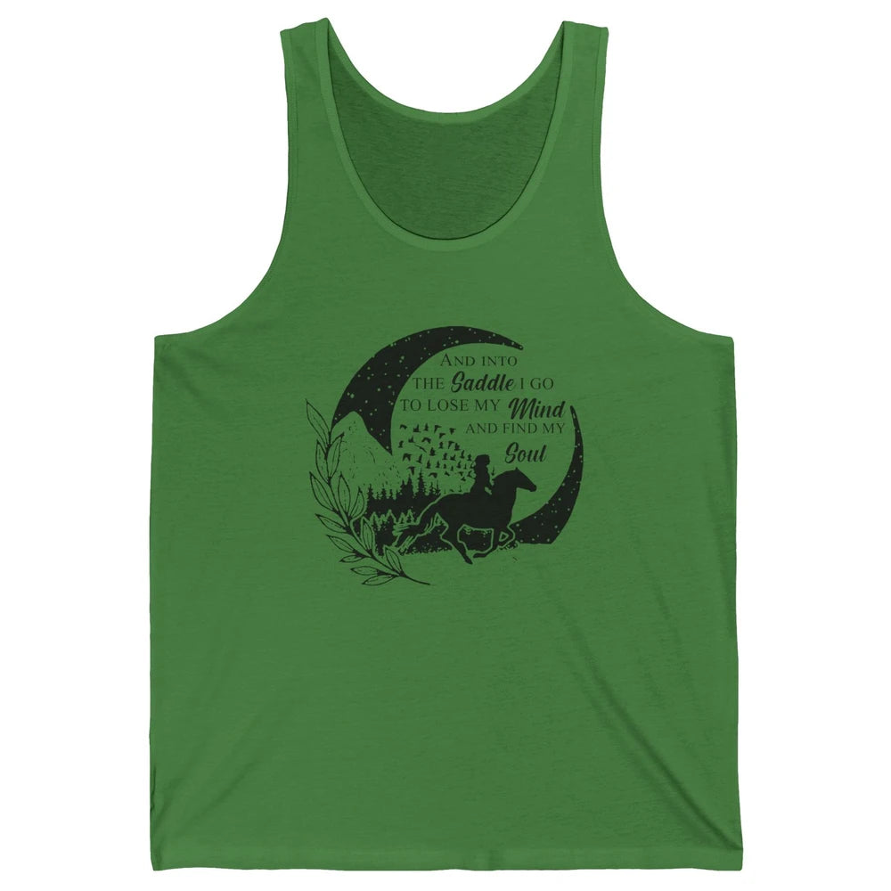 Retro Cowgirl Into The Saddle I Go Western Country Cowboy Unisex Jersey Tank