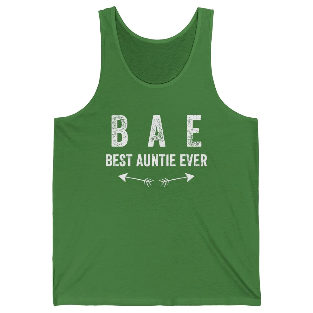 Retro Funny Best Auntie Ever BAE Sisters Aunts Gift Unisex Jersey Tank