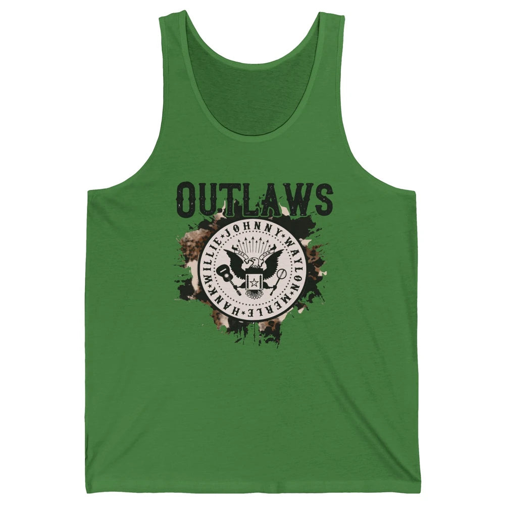 Retro Cowboy Bird Outlaws Western Country Music Cowgirl Unisex Jersey Tank