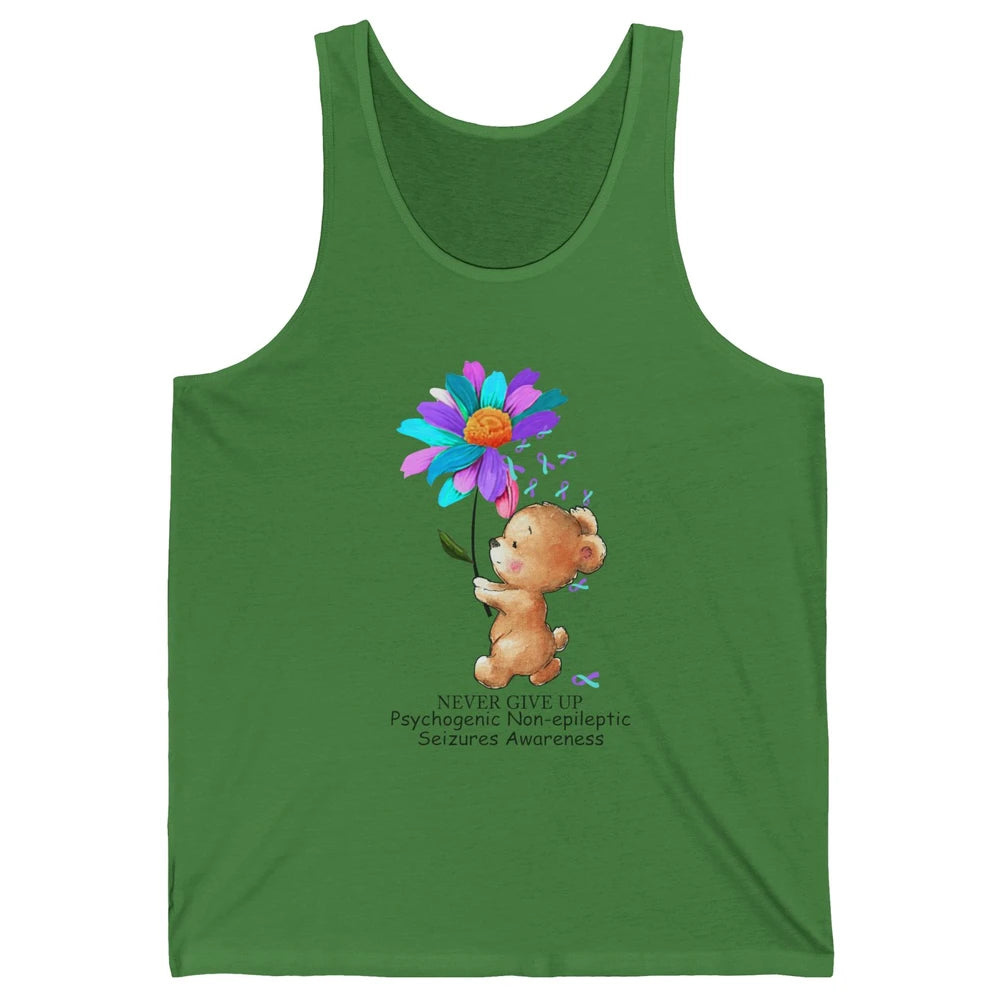 PNES Awareness Purple Teal Ribbon Sunflower Baby Elephant Unisex Jersey Tank