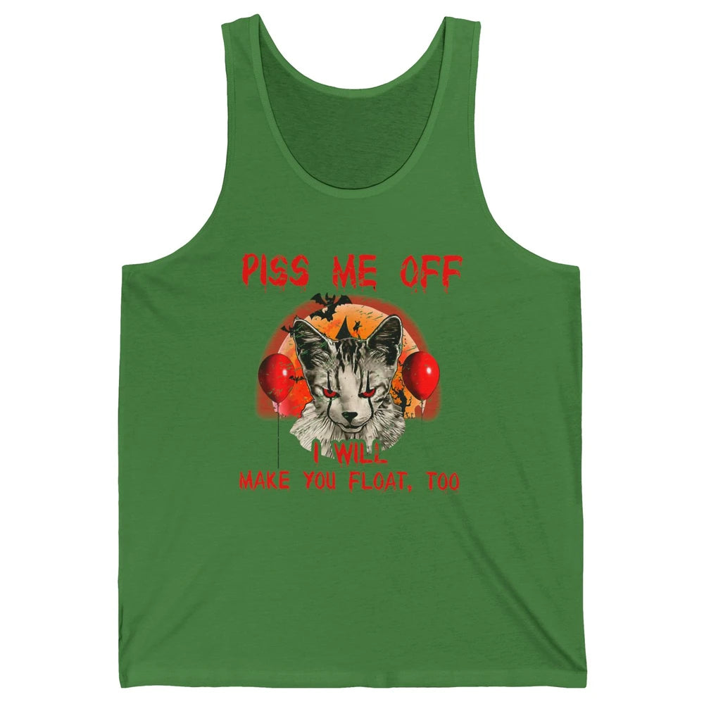Retro Horror Cat Clown Piss Me Off Float Halloween Costume Unisex Jersey Tank