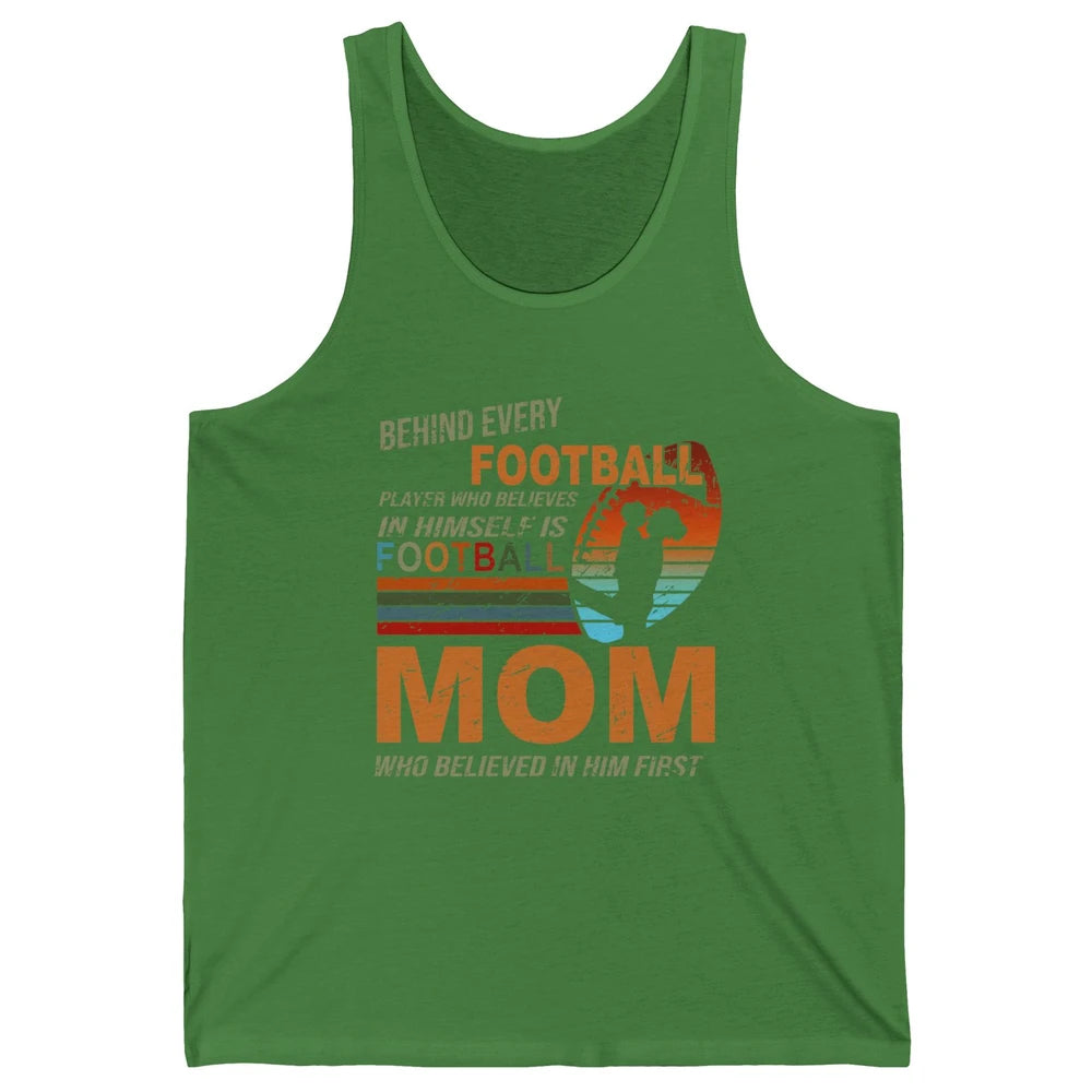 Retro Football Mom Behind Every Football Player Is A Mom Unisex Jersey Tank