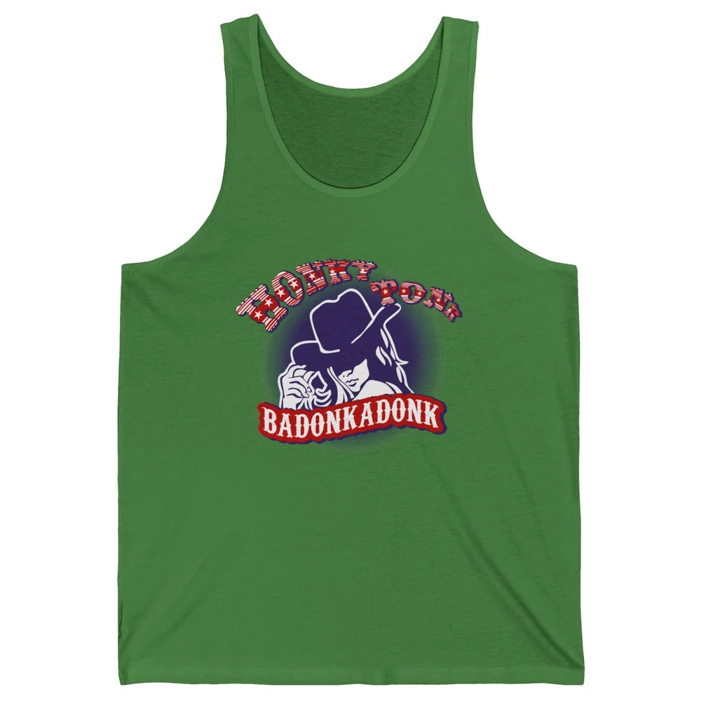 Retro Cowgirl Honky Tonk Badonkadonk Western Country Unisex Jersey Tank