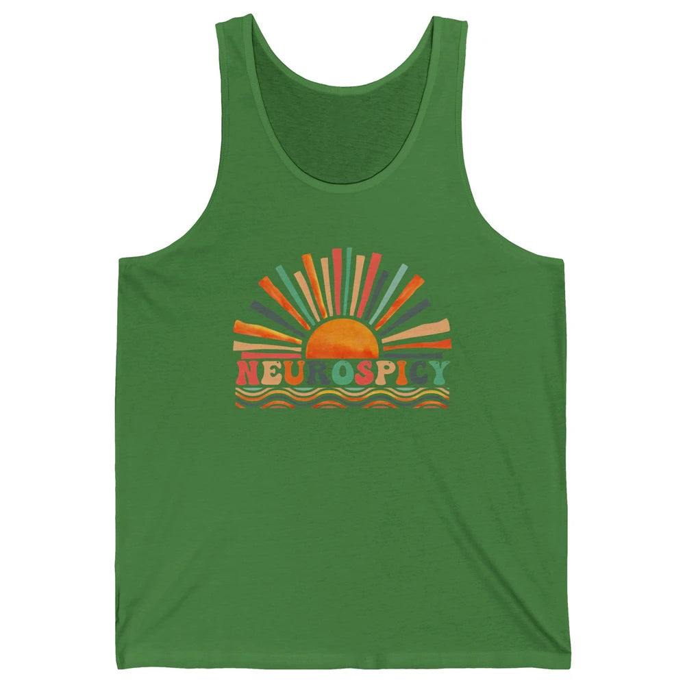 Retro Neurospicy Funny ADHD Neurodiversity Autism Awareness Unisex Jersey Tank