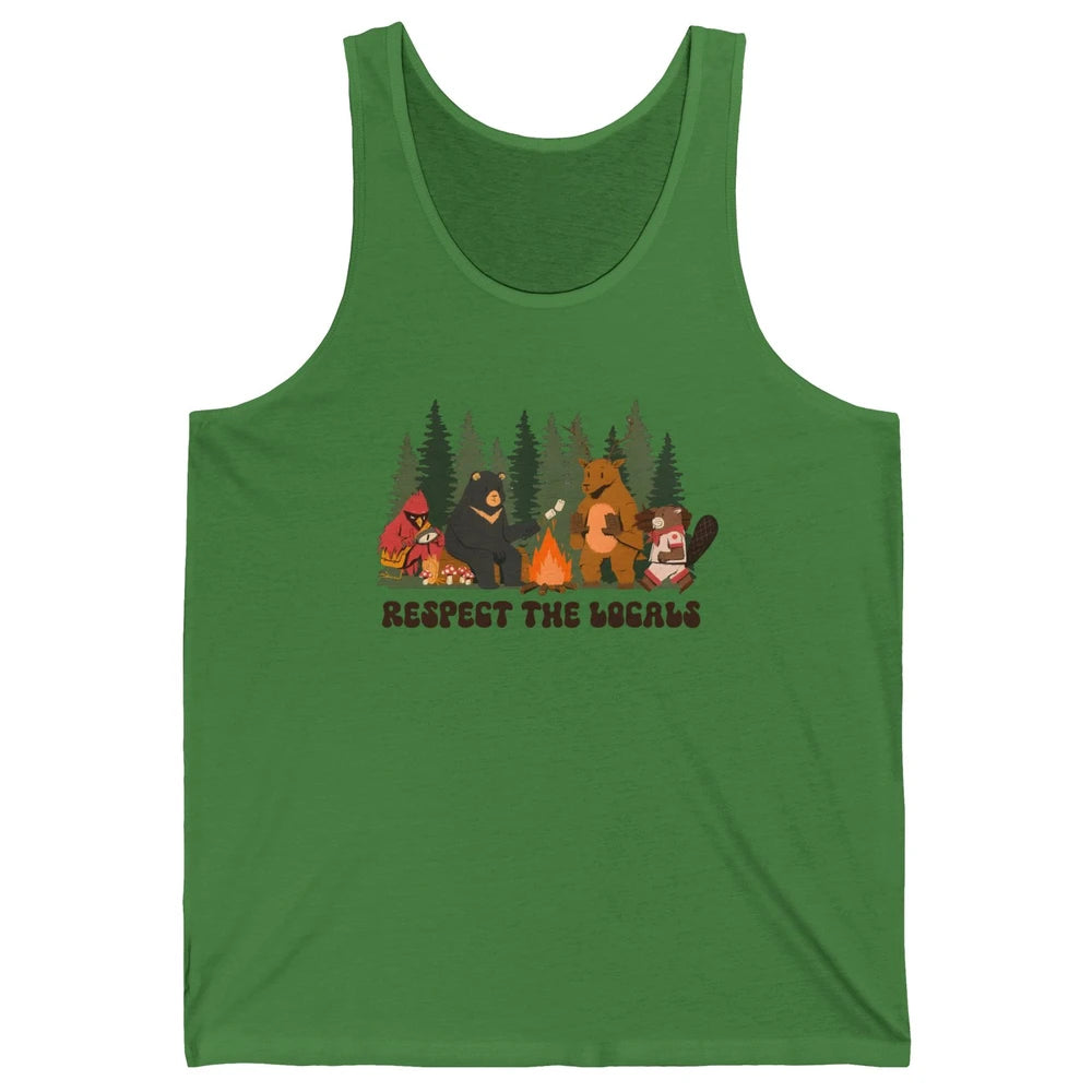 Respect Local Wildlife Camping Outdoor Mountain Environment Unisex Jersey Tank