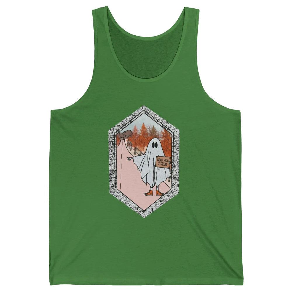 Funny Ghost Need Ride To Salem Witch Halloween Costume Unisex Jersey Tank