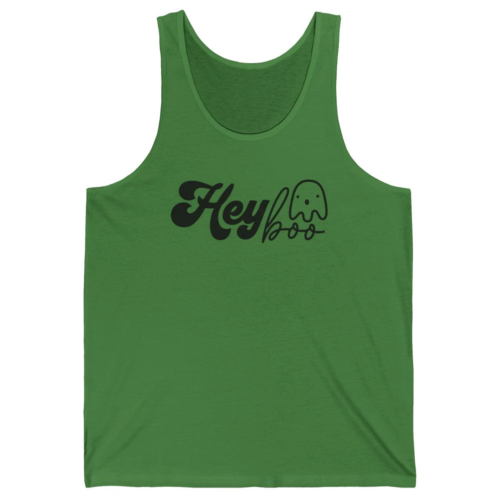 Funny Ghost Hey Boo Pumpkin Halloween Autumn Thanksgiving Unisex Jersey Tank