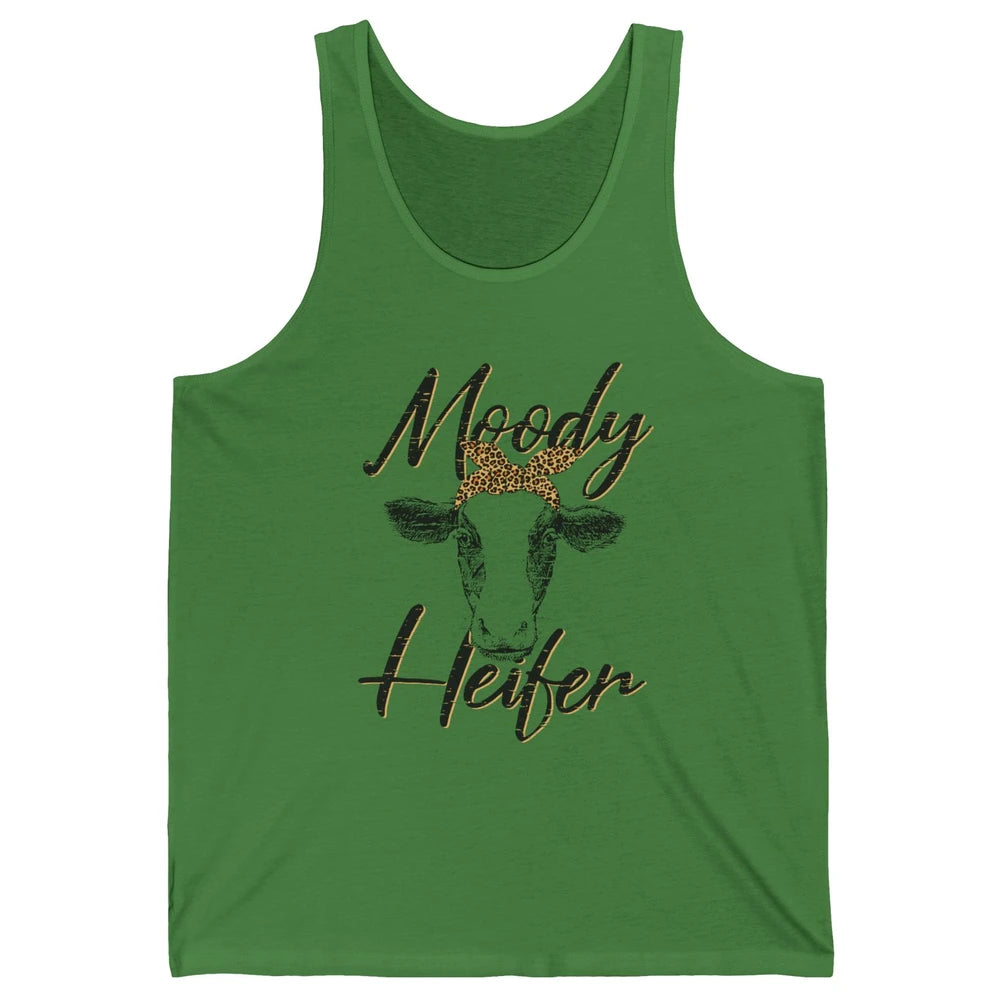 Funny Heifer Retro Bandana Moody Heifer Farmer Cow Lovers Unisex Jersey Tank