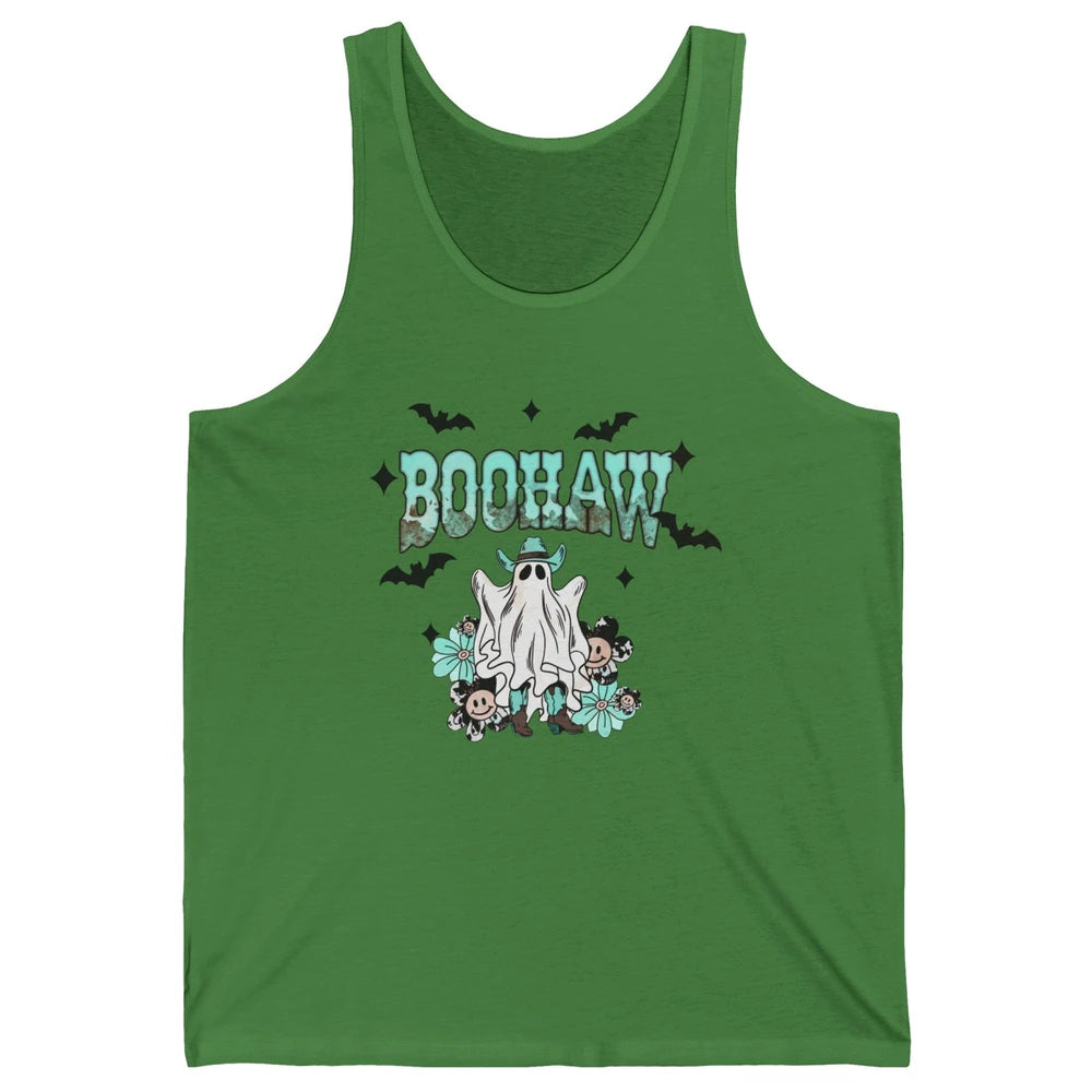 Retro Cowboy Ghost Boohaw Boot Scooting Western Halloween Unisex Jersey Tank