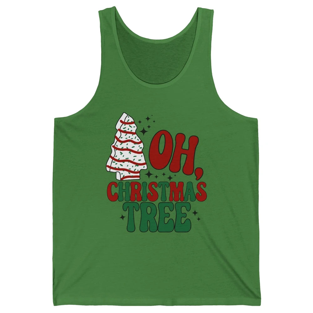 Oh Christmas Tree Cakes Tis The Season Christmas Cake Lovers Unisex Jersey Tank
