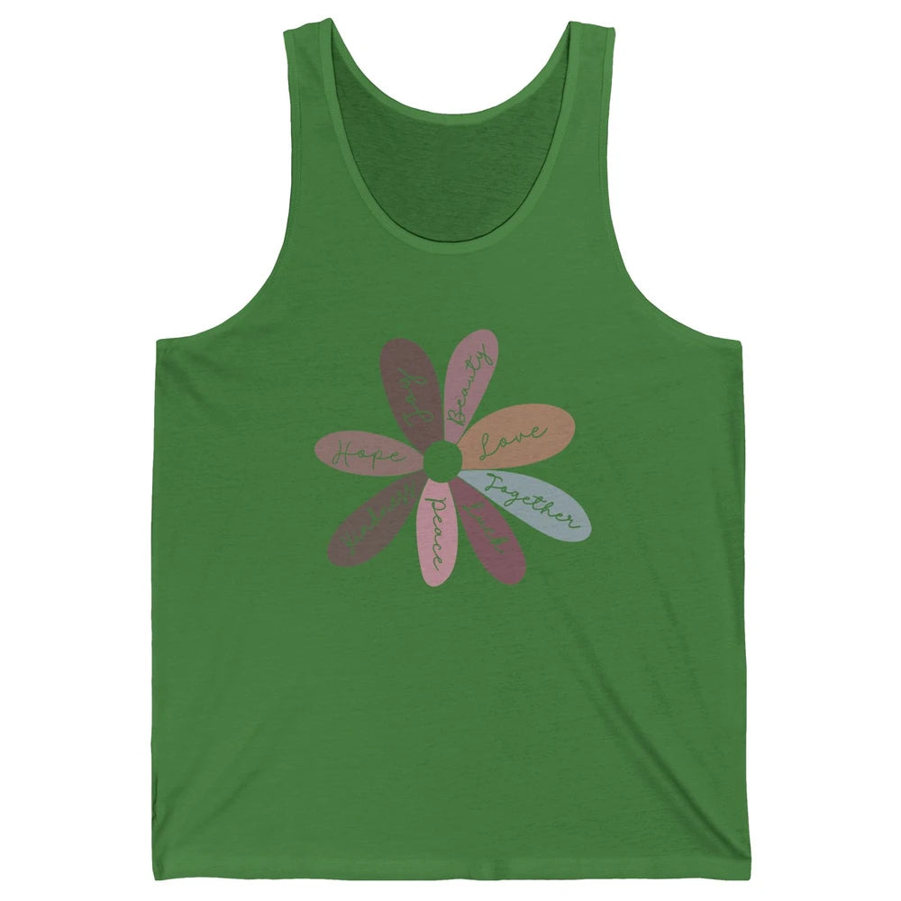 Retro Christian Daisy Flower Bible Verse Faith Inspirational Unisex Jersey Tank