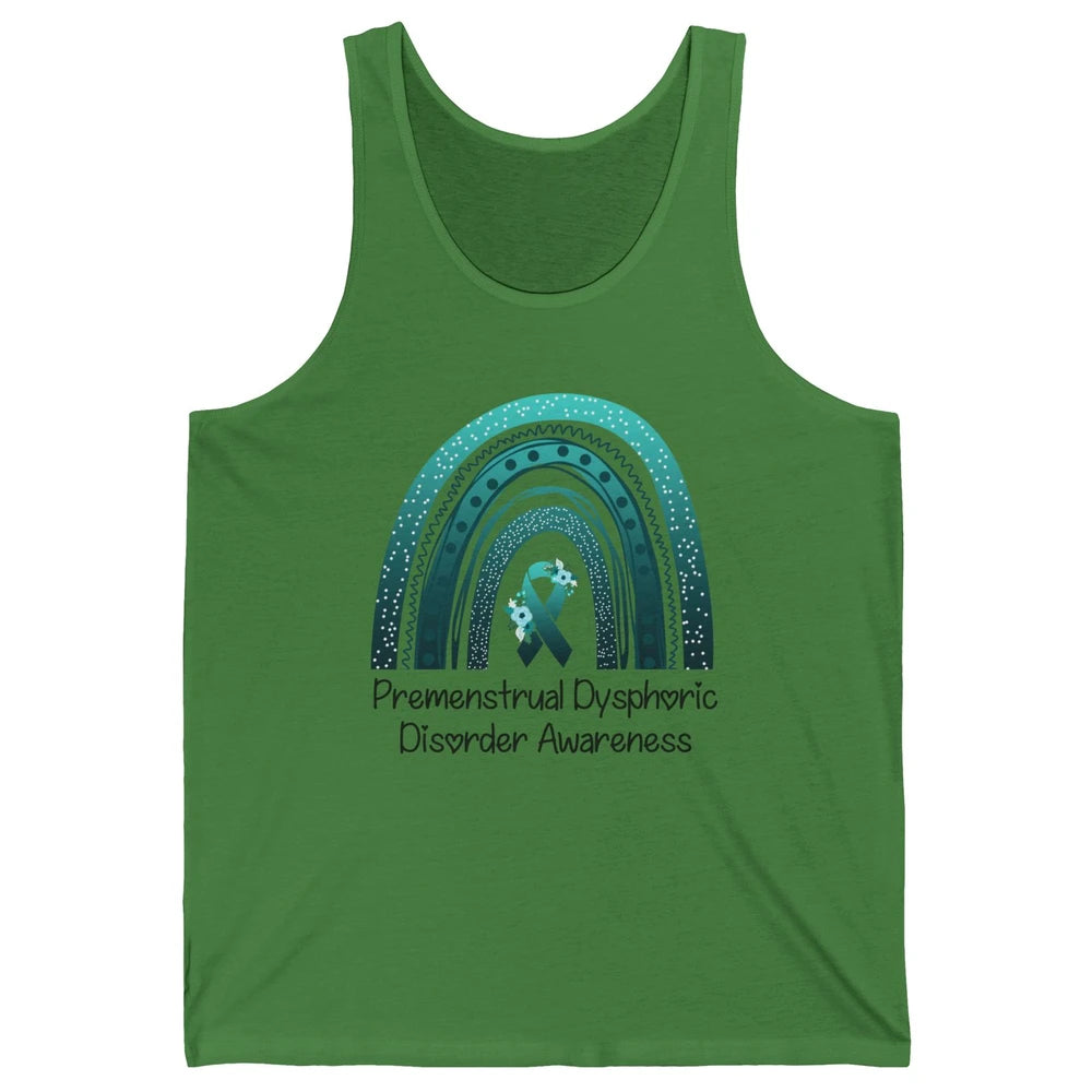Premenstrual Dysphoric Disorder PMDD Awareness Rainbow Unisex Jersey Tank