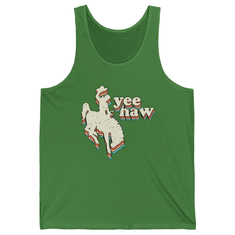 Retro Cowboy Yeehaw Western Country Cowgirls Horse Lovers Unisex Jersey Tank
