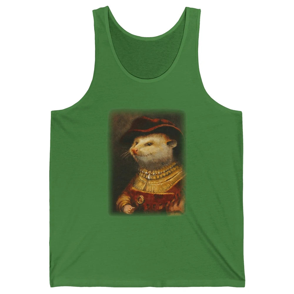 Retro Noble Opossum Young Gallant Western Opossum Art Unisex Jersey Tank