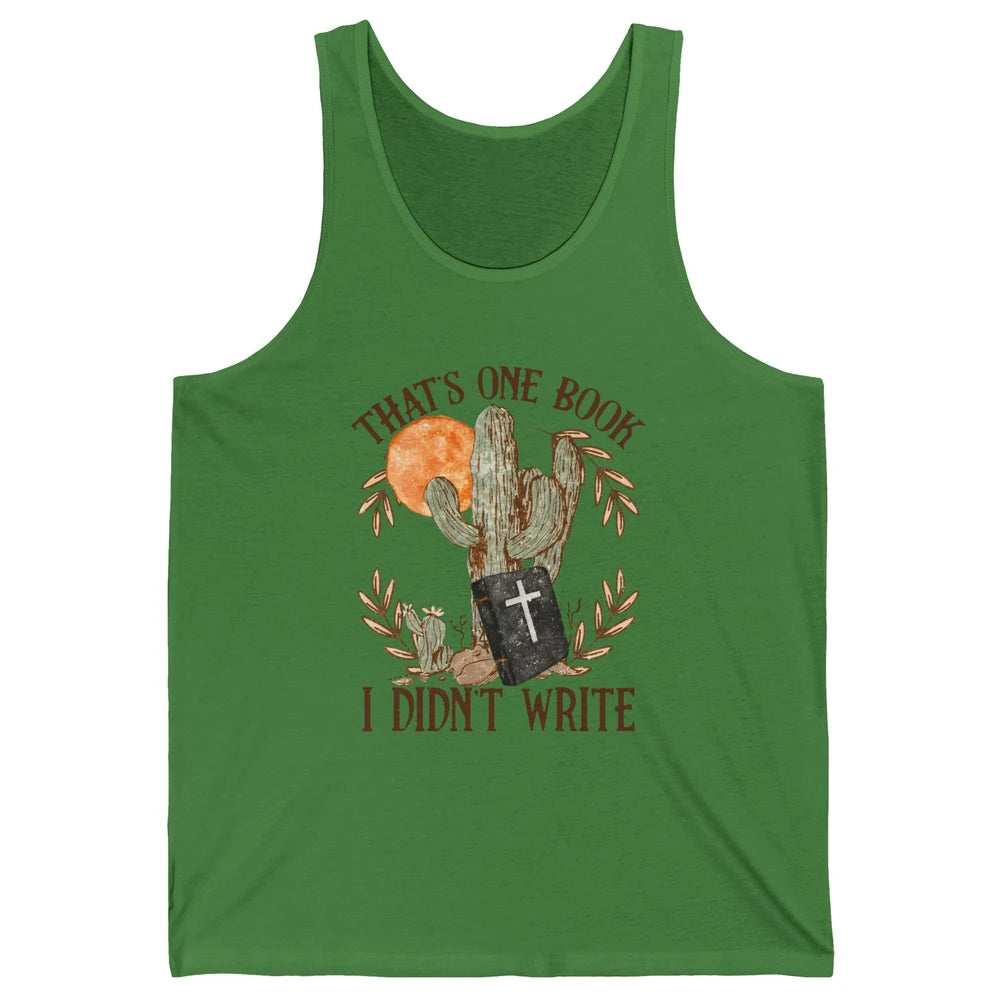 Retro Bible That's One Book I Didn't Write Western Christian Unisex Jersey Tank