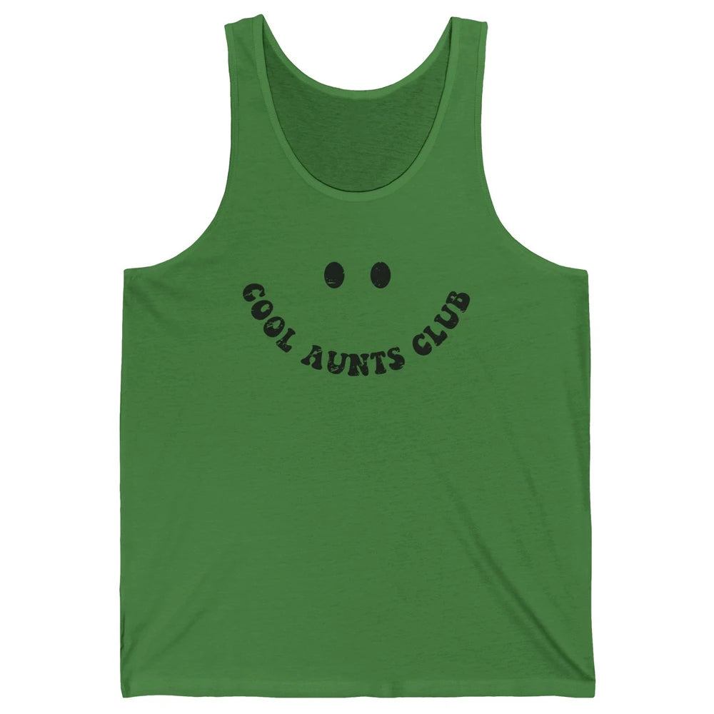 Retro Cool Aunts Club Funny Smiling Face Auntie Sister Unisex Jersey Tank