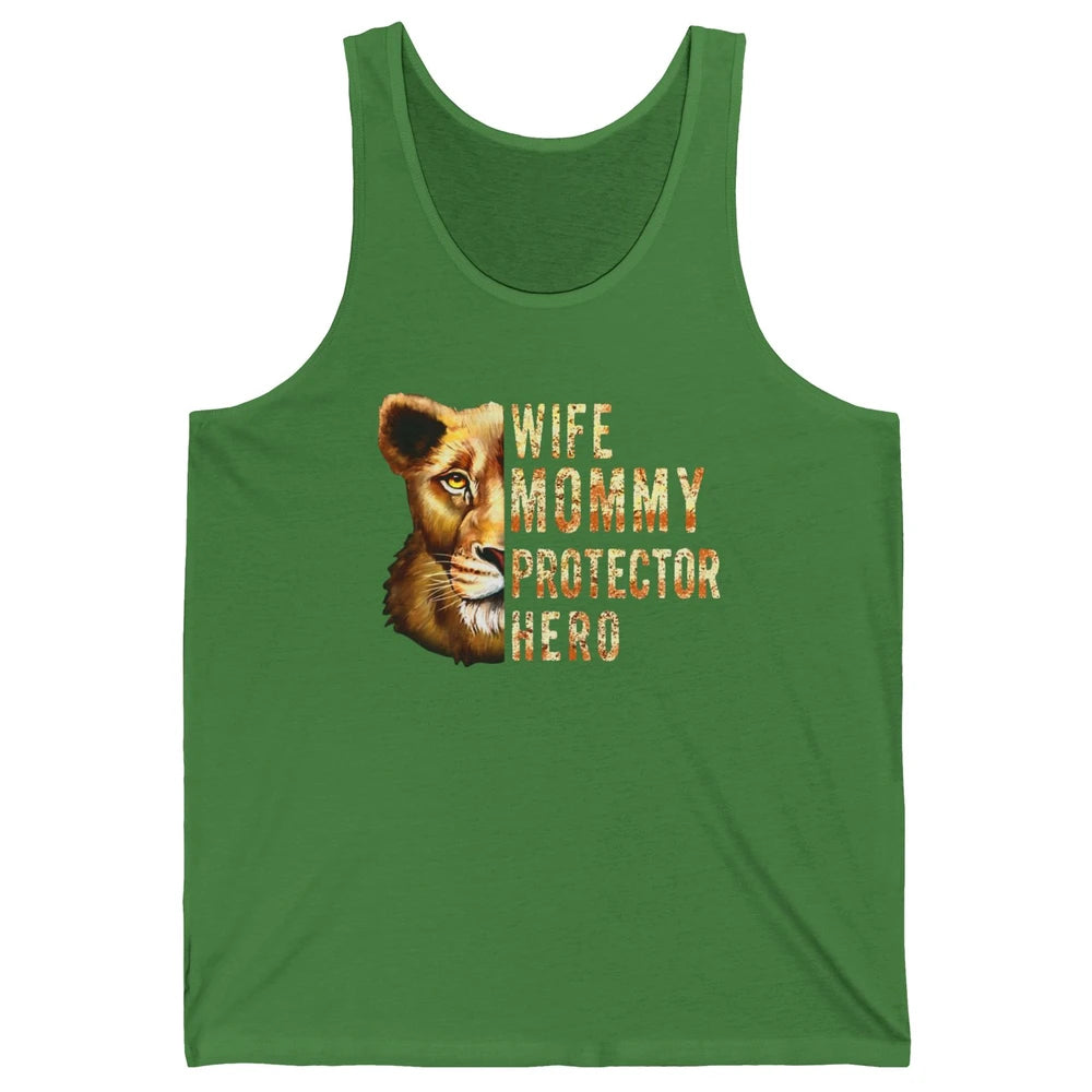 Retro Mommy Lion Queen Wife Mom Protector Hero Mothers Day Unisex Jersey Tank