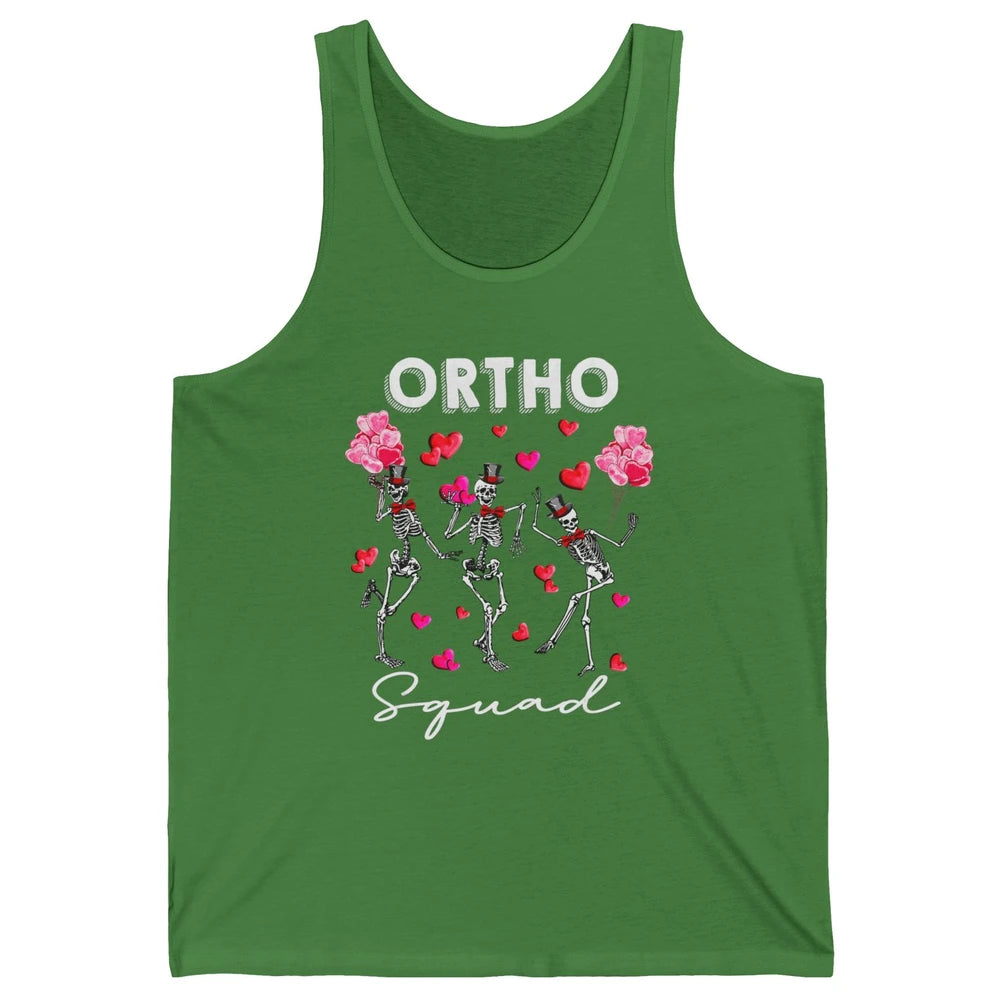 Ortho Nurse Valentine Skeleton Dancing Orthopedic Nursing Unisex Jersey Tank