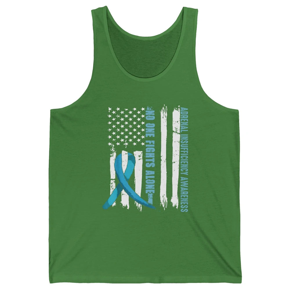 Adrenal Insufficiency Awareness No One Fight Alone US Flag Unisex Jersey Tank