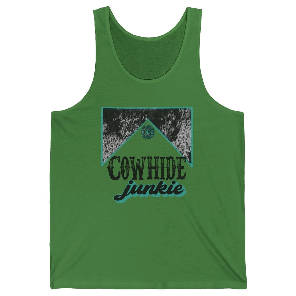 Retro Cowhide Junkie Western Country Cowboy Cowgirl Gift Unisex Jersey Tank