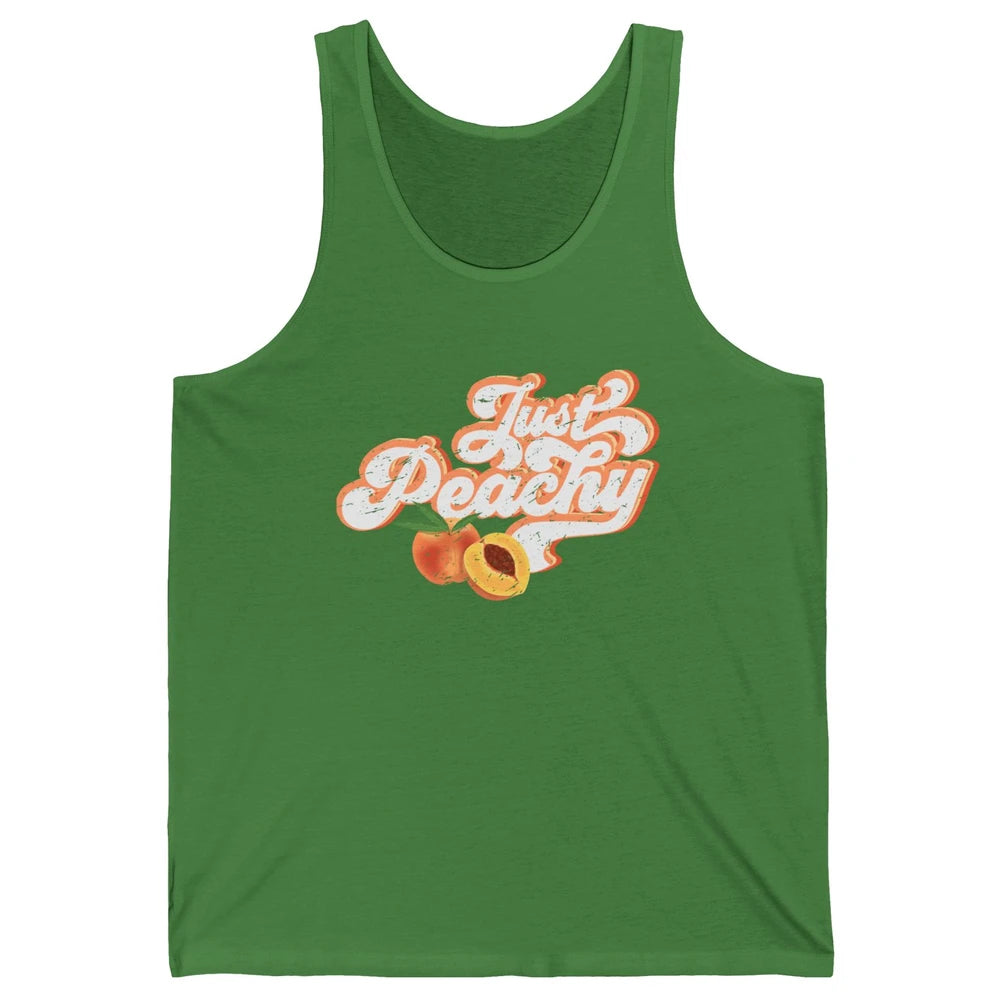 Retro Just Peachy Retro 70s Georgia Peaches Summer Fruit Unisex Jersey Tank