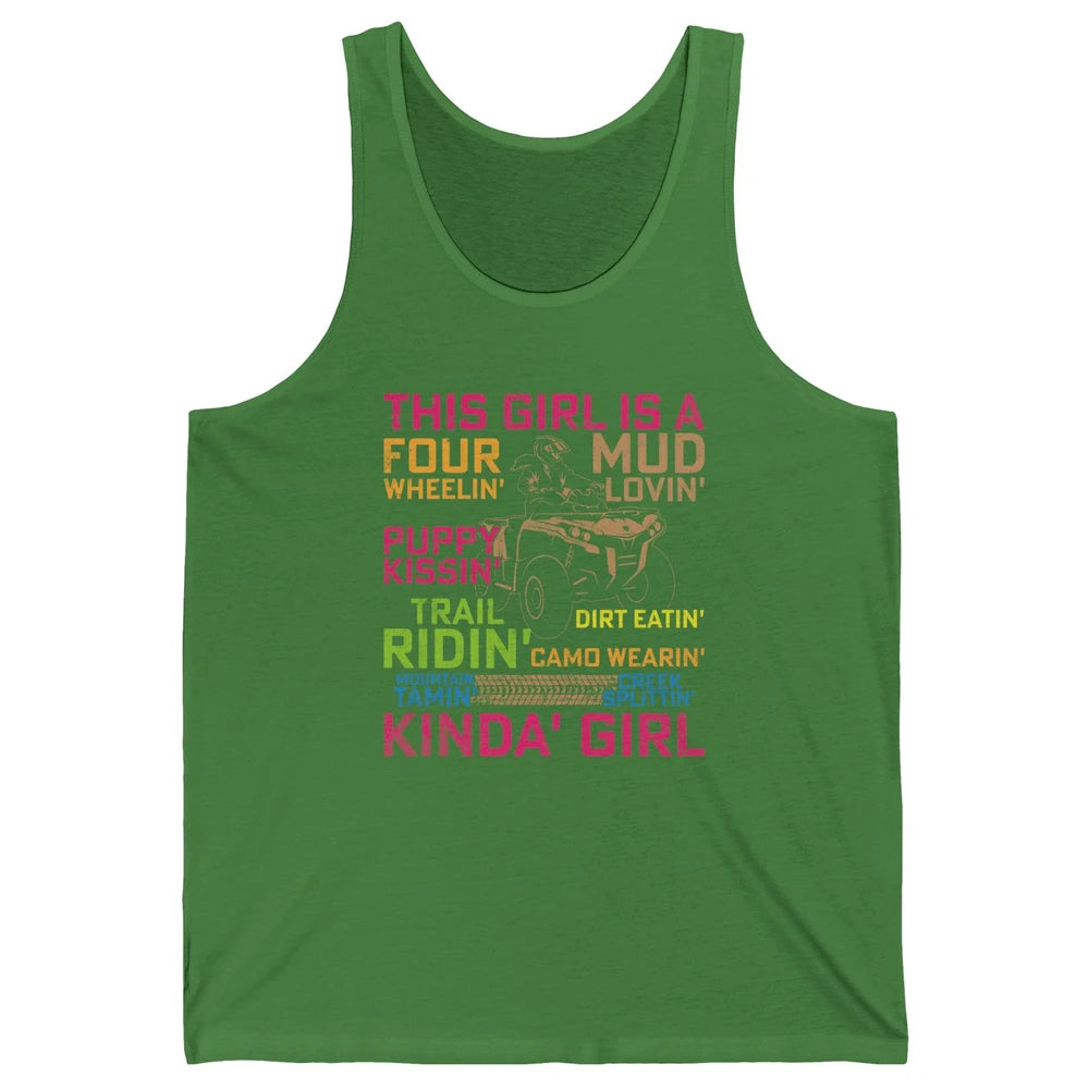 Retro Mud Quad Princess UTV ATV Rider 4 Wheel SXS Offroad Unisex Jersey Tank