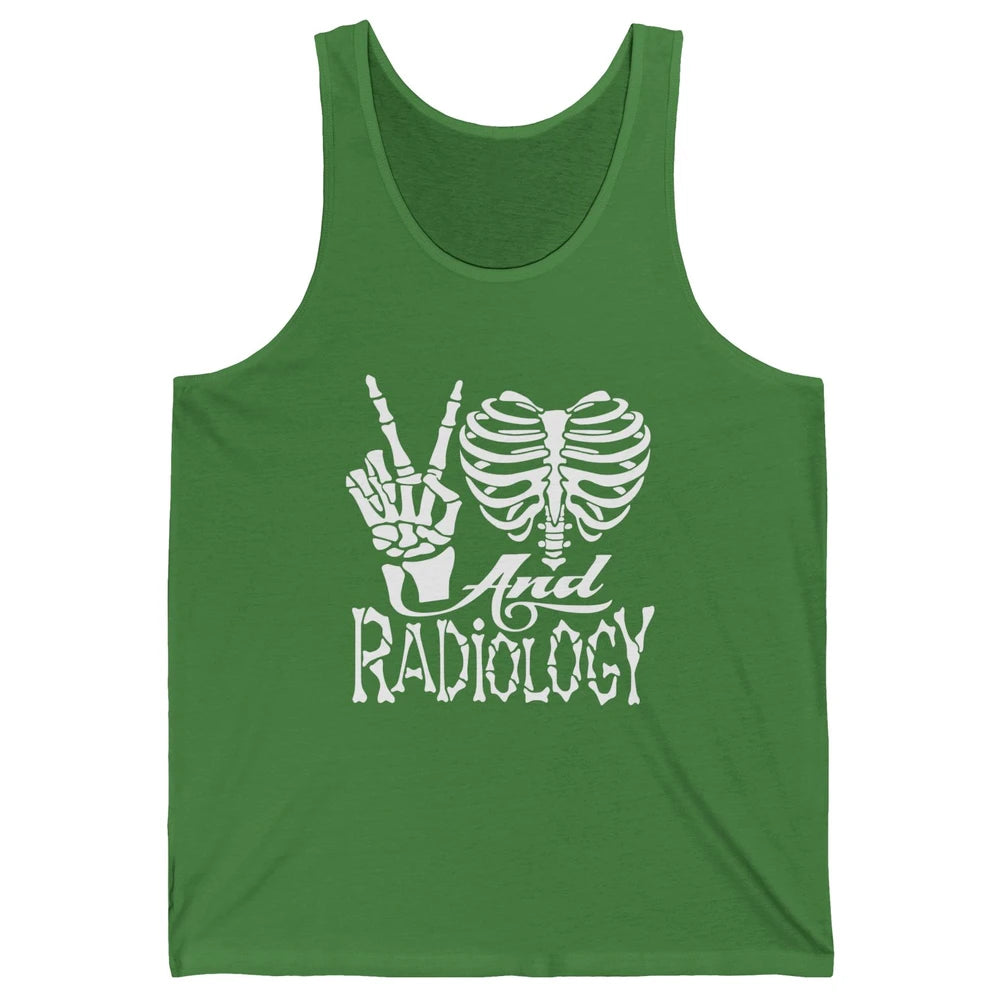 Peace Love X-Ray Radiology Tech Radiologist X-Ray Tech Life Unisex Jersey Tank