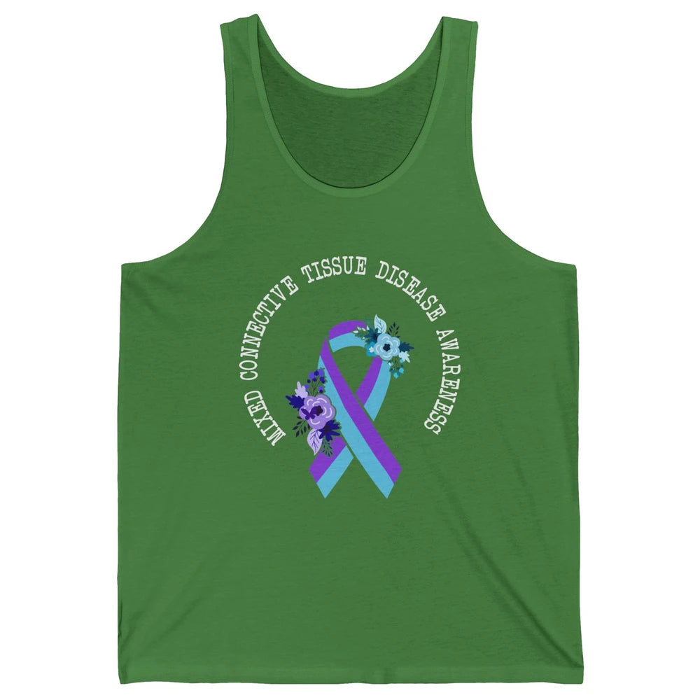 Mixed Connective Tissue Disease Awareness MCTD Floral Ribbon Unisex Jersey Tank