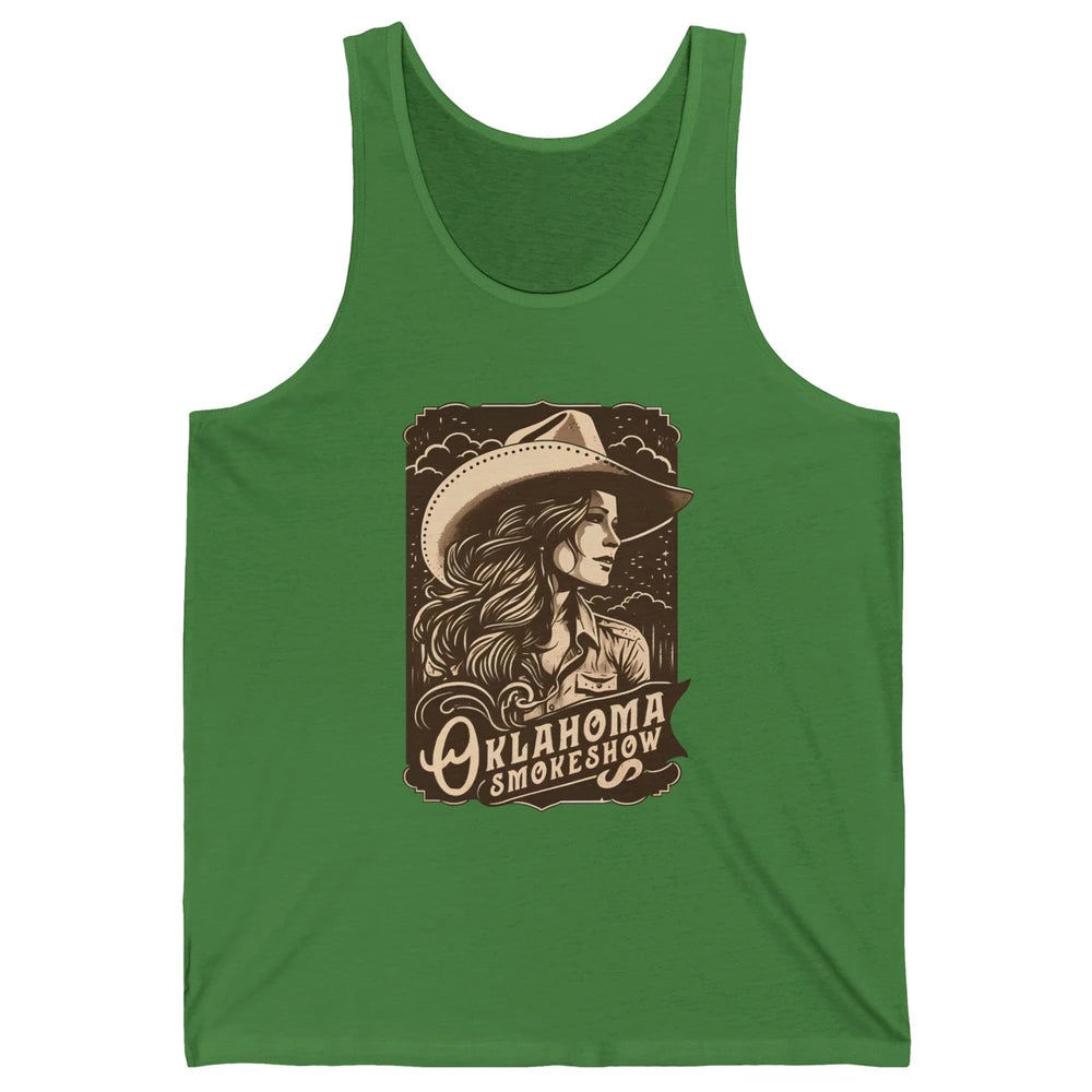 Retro Cowgirl Oklahoma Smokeshow Western Country Small Town Unisex Jersey Tank