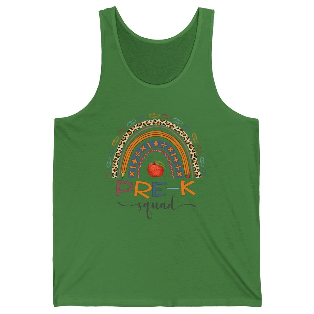 Pre-K Squad Rainbow Preschool Teacher Back To School Gift Unisex Jersey Tank