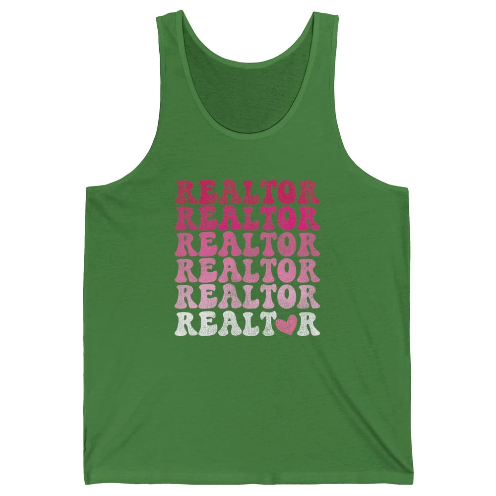 Real Estate Heart Wife Life Pink Realtor Women Close Deal Unisex Jersey Tank