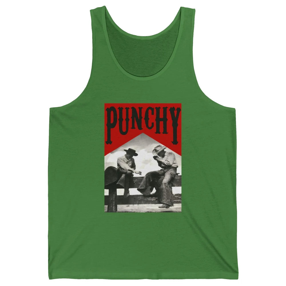 Retro Punchy Cowboy Killer Western Country Cowgirl Gift Unisex Jersey Tank