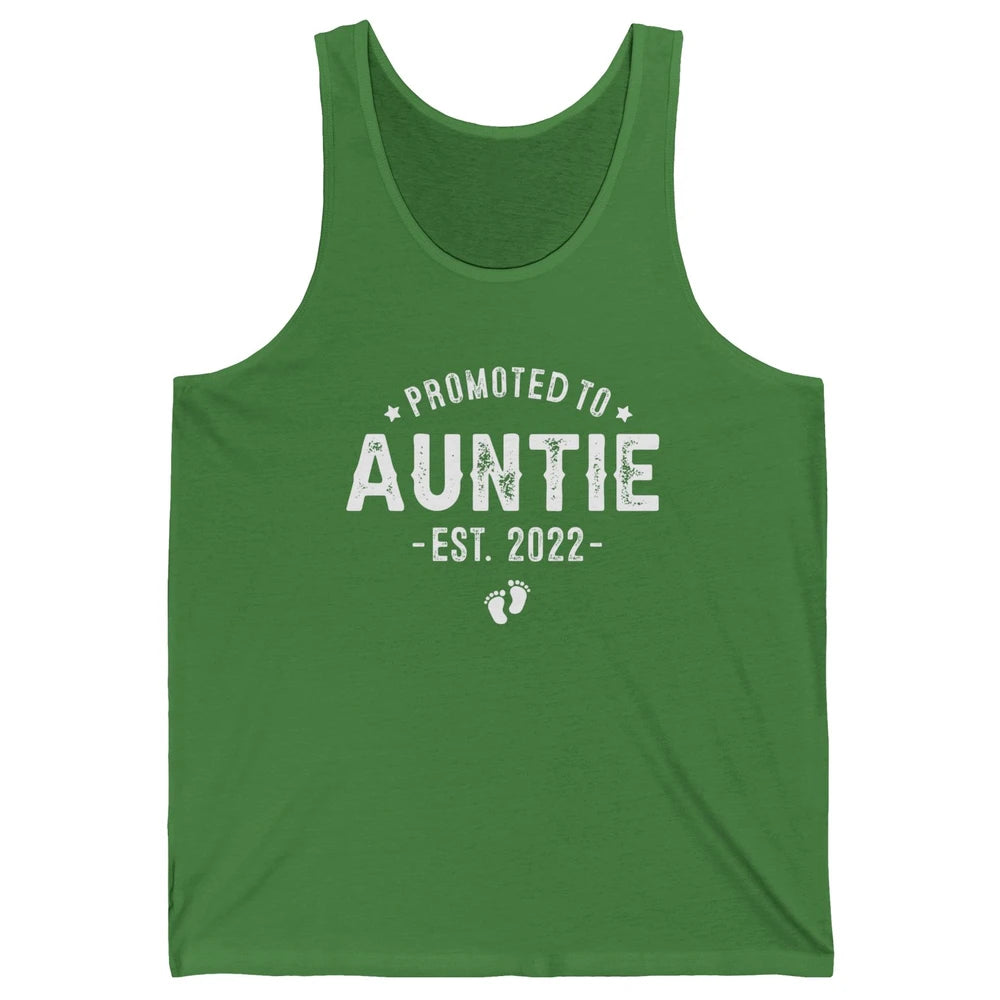 Promoted To Auntie Est 2022 Auntie To Be Pregnancy Reveal Unisex Jersey Tank