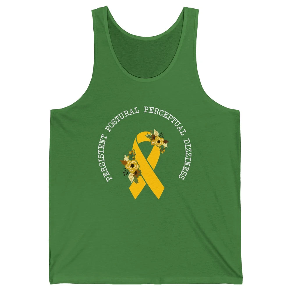 Persistent Postural-perceptual Dizziness PPPD Yellow Ribbon Unisex Jersey Tank