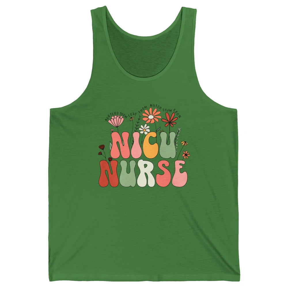 NICU Nurse Wildflower Neonatal Nurse Baby Nurse Appreciation Unisex Jersey Tank