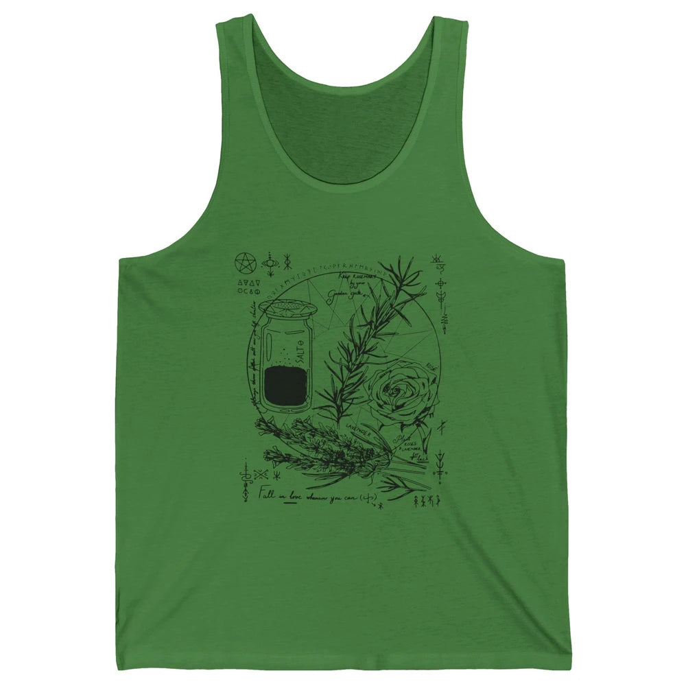 Practical Magic Witch Gardening Card Gardeners Plant Lovers Unisex Jersey Tank