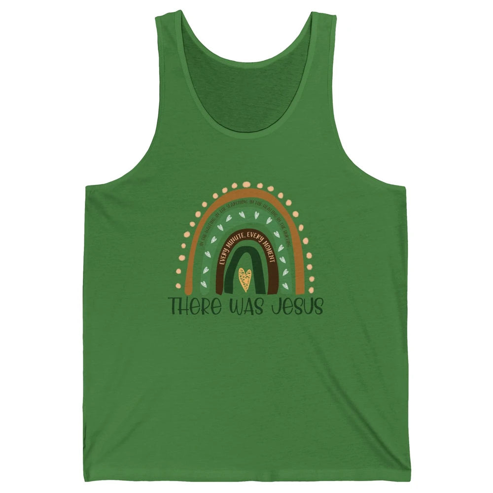 Retro Rainbow In Every Minute There Was Jesus Christian Gift Unisex Jersey Tank