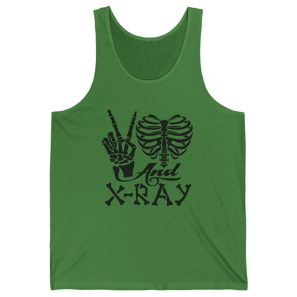 Peace Love X-Ray Radiology Tech Radiologist X-Ray Tech Life Unisex Jersey Tank