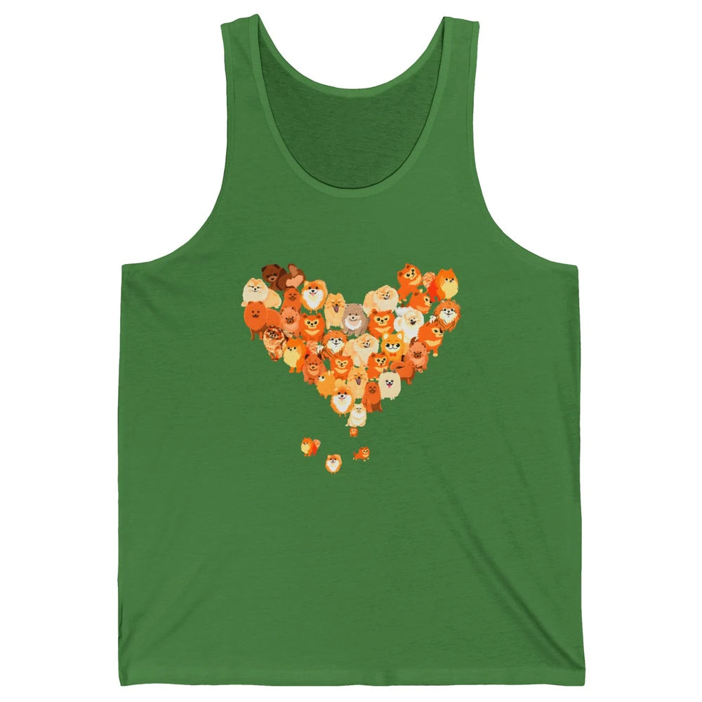 Pomeranian Heart Cute Pomeranian Dog Lovers Gift My Pet Love Unisex Jersey Tank