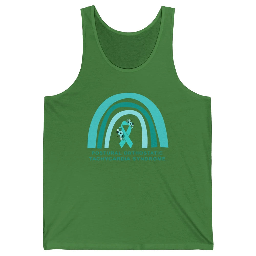 POTS Postural Orthostatic Tachycardia Syndrome Turquoise Unisex Jersey Tank