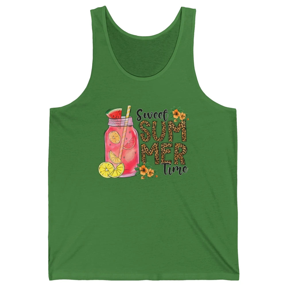 Retro 80s Floral Sweet Summer Watermelon Vaporwave Leopard Unisex Jersey Tank