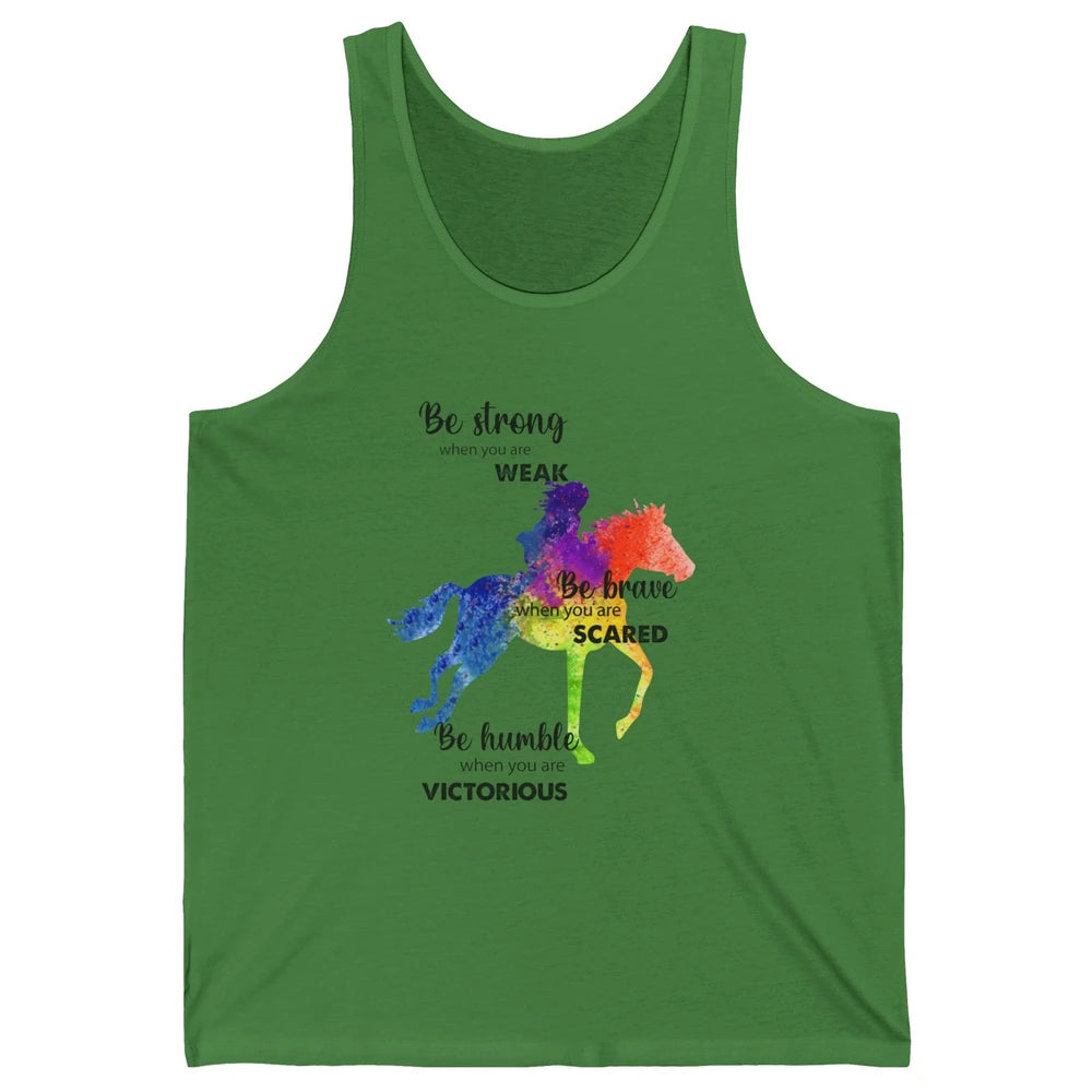 Retro Cowgirl Be Strong When You're Weak Western Country Unisex Jersey Tank