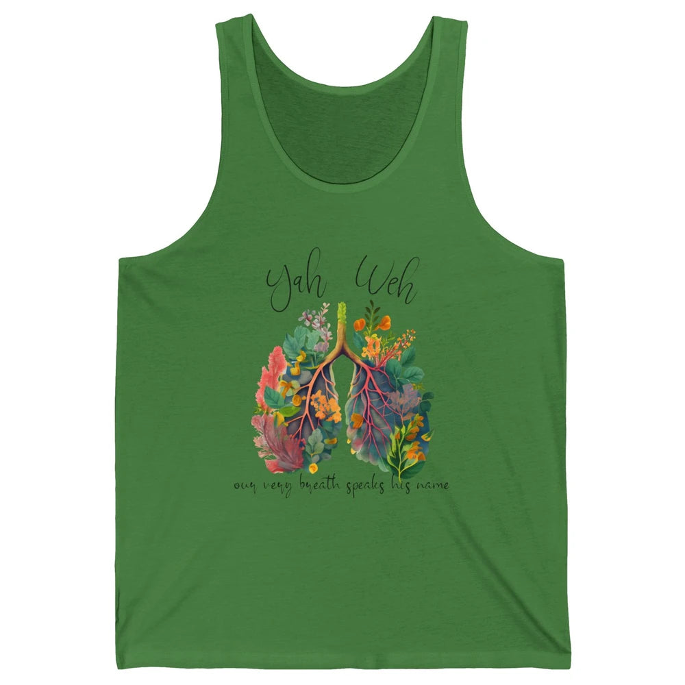 Our Very Breath Speaks His Name YHWH Christian Religious Unisex Jersey Tank